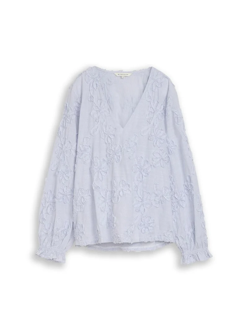 Bluse mit Blumen-Stickerei