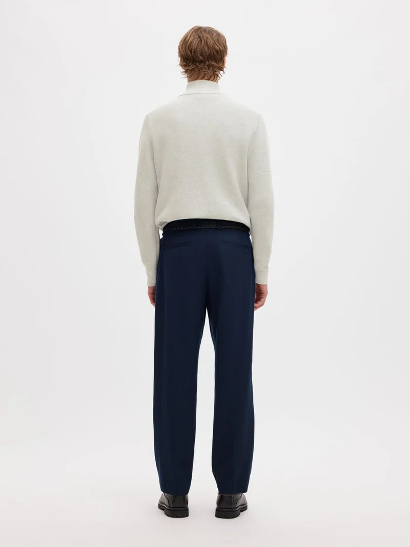 SLMDANE LS KNIT STRUCTURE HALF ZIP