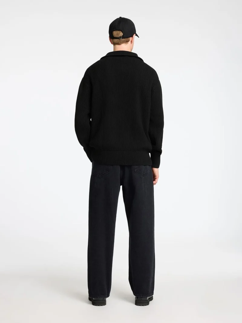 SLMDRY LS KNIT HALF ZIP NOOS