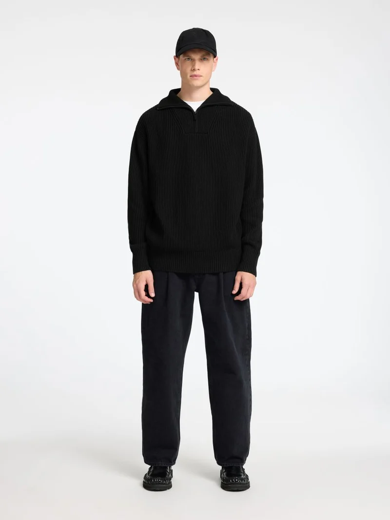 SLMDRY LS KNIT HALF ZIP NOOS