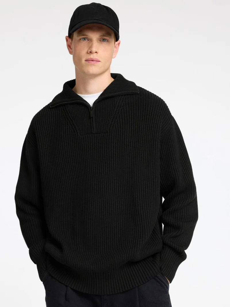 SLMDRY LS KNIT HALF ZIP NOOS