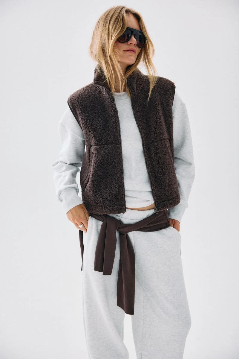 NMMASEY SHORT TEDDY VEST NOOS
