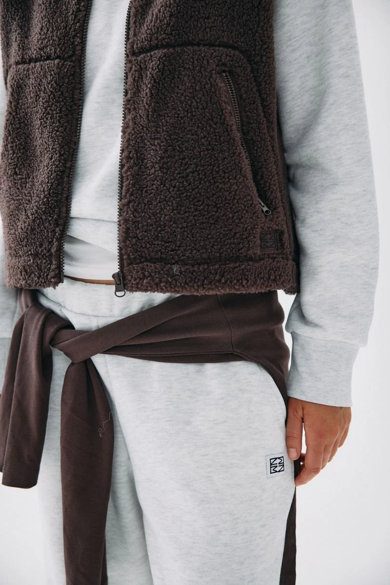 NMMASEY SHORT TEDDY VEST NOOS