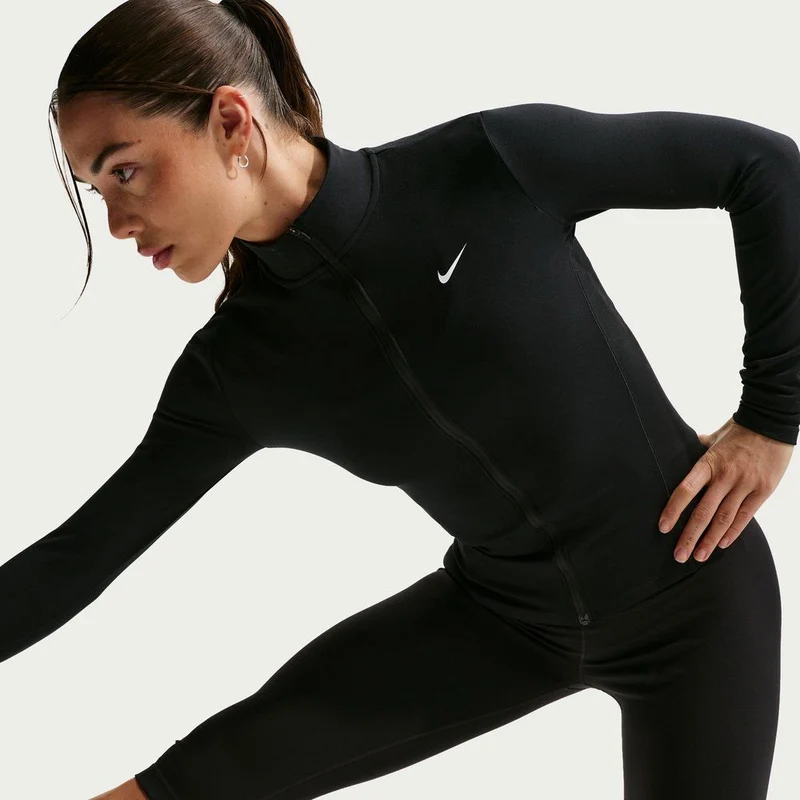 NIKE Damen Unterjacke W NK ONE DF FZ FITTED JKT