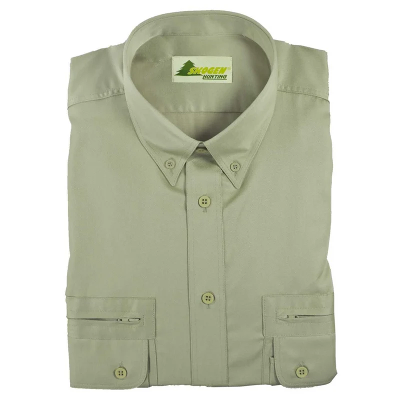 SKOGEN® Herren Hemd SAFARI 1/1 Arm schilf Jagdhemd m. Schulterklappen