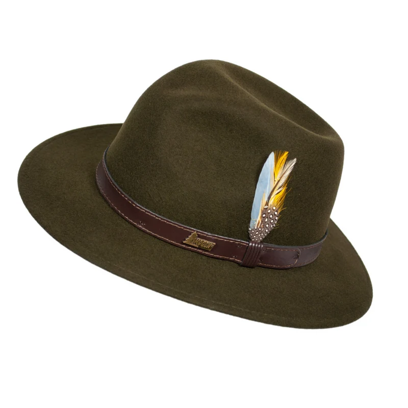 SKOGEN® Jagd- und Outdoorhut mit Schmuckfeder oliv Rollhut