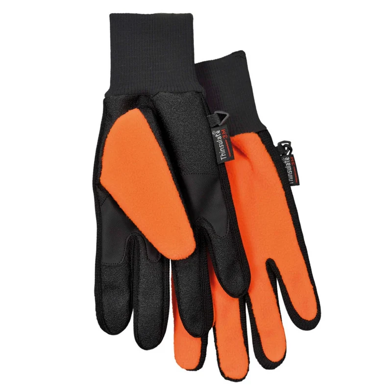 SKOGEN® Fleecehandschuhe orange m. Strickeinsatz