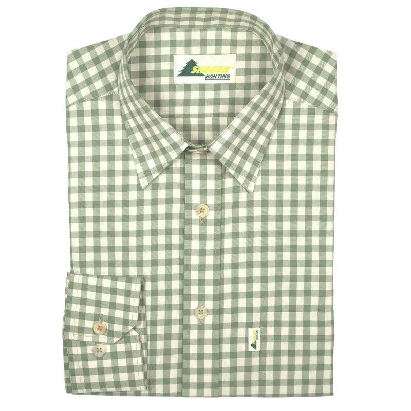 SKOGEN® Herren Hemd 1/1 Arm dunkel-oliv Jagd- Wanderhemd