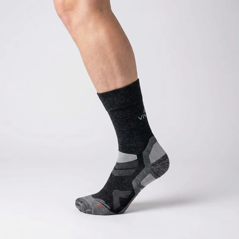 VIVAYO Trekkingsocke Merino 22-4100-03 anthrazit 3er Pack Funktionssocke