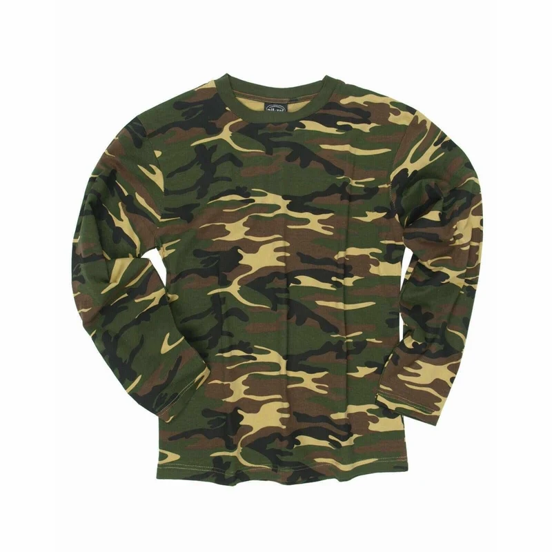 MIL-TEC® Langarm Shirt woodland Cotton longsleeve Unterhemd