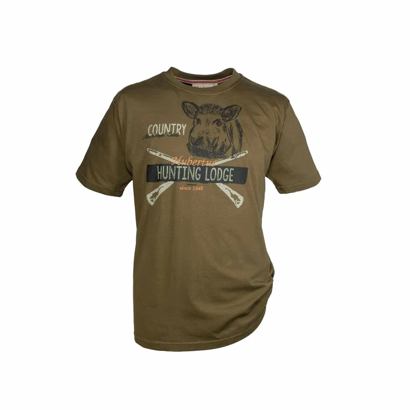 HUBERTUS Herren T-Shirt HUNTING LODGE / Keiler schilf Printshirt