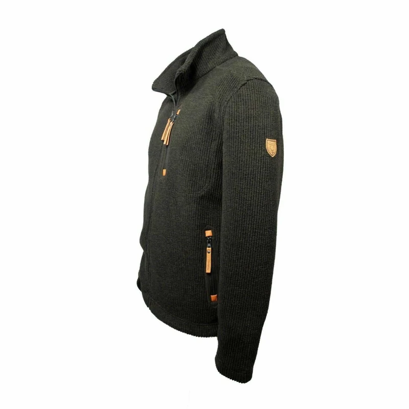 HUBERTUS Herren Funktions Strickfleece Jacke oliv Midlayer