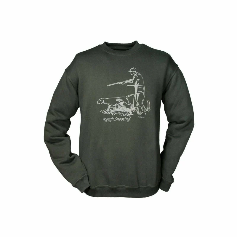 HUBERTUS Sweatshirt ROUGH SHOOTING oliv Hunting Herren Sweater Pulli