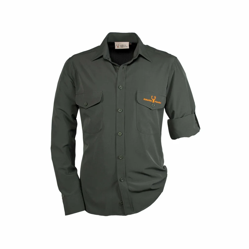 HUBERTUS Herren Funktions-Hemd AMAZONAS oliv Anti-Insect® Stretch