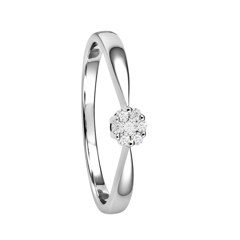 Ring 375 WG 7 Diamanten