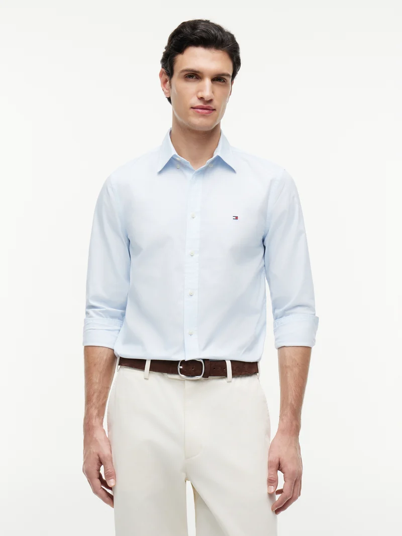Flex Poplin Hemd mit Micro-Print