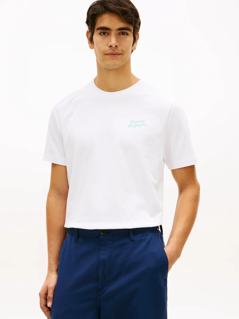 T-Shirt mit Palmen-Fotoprint