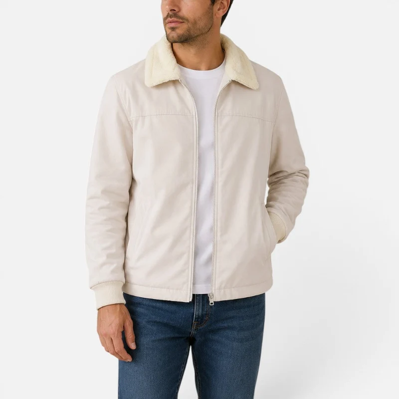 Herren Winterjacke mit Fleecekragen