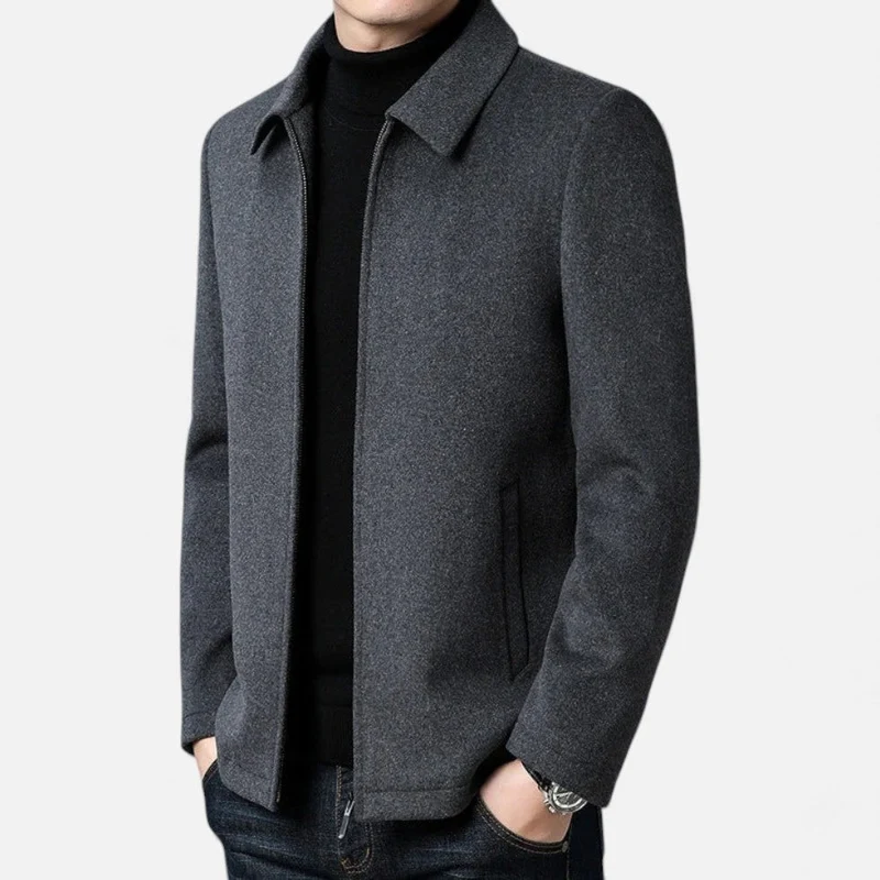 Herren Wolljacke mit klassischem Kragen
