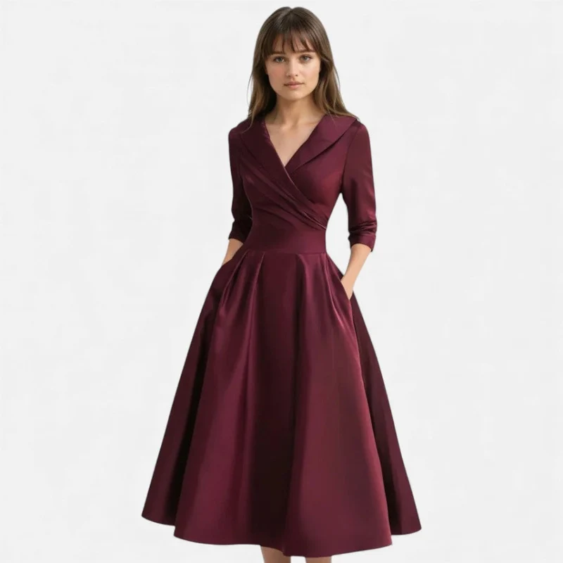 Elegantes Midikleid mit Wickeloptik für Damen