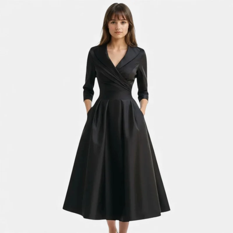 Elegantes Midikleid mit Wickeloptik für Damen