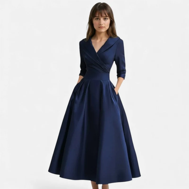 Elegantes Midikleid mit Wickeloptik für Damen