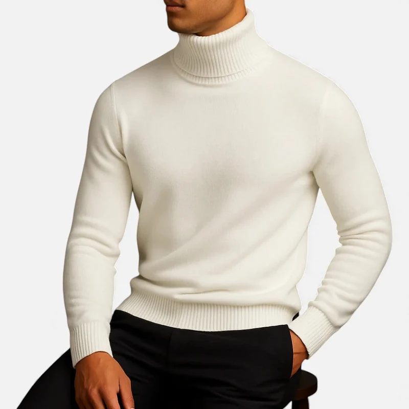 Herren Rollkragenpullover aus Wolle