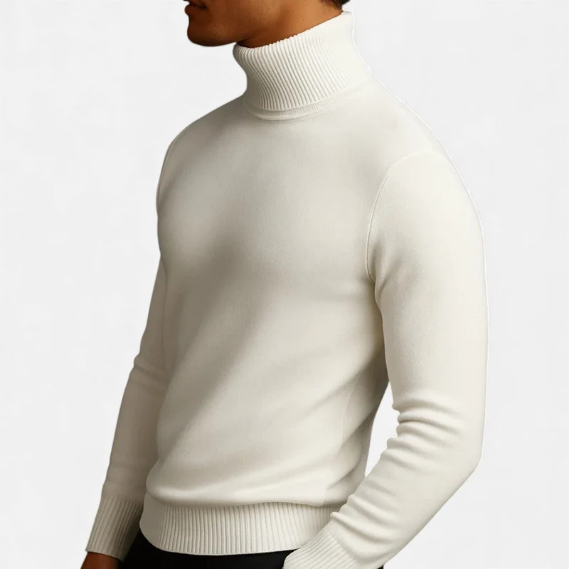 Herren Rollkragenpullover aus Wolle