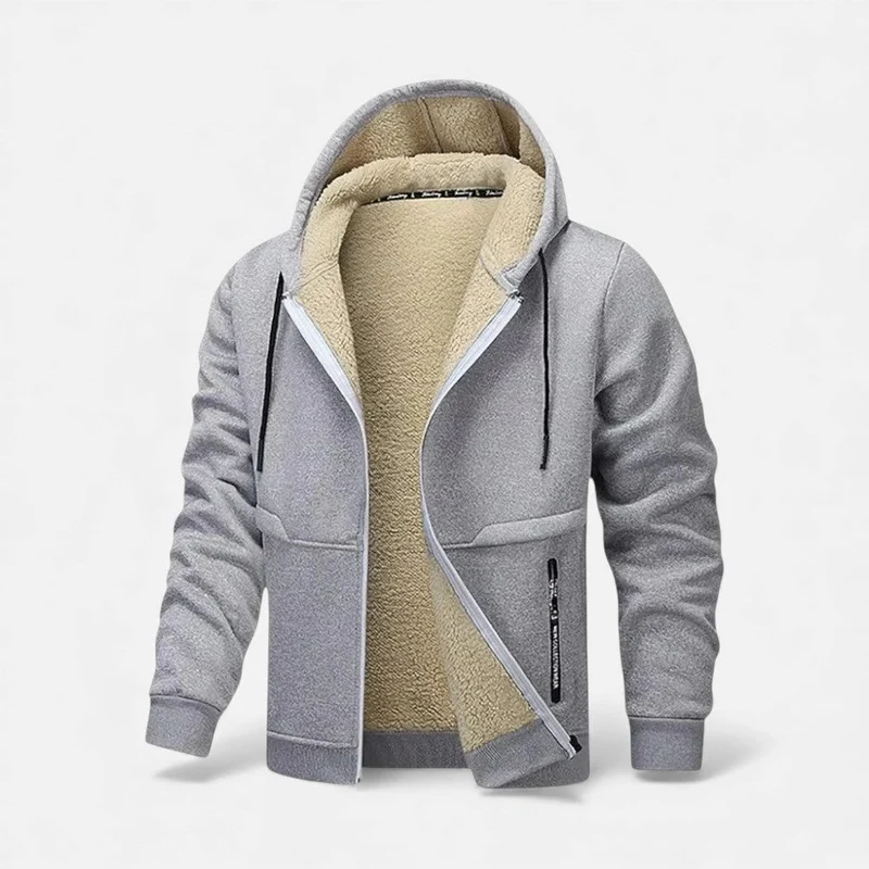 Fleecegefütterte Kapuzenjacke Herren