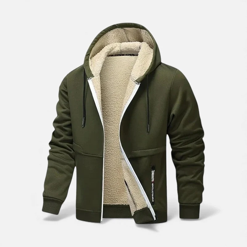 Fleecegefütterte Kapuzenjacke Herren