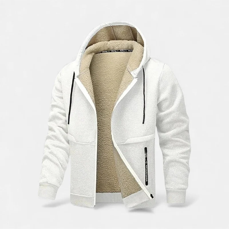 Fleecegefütterte Kapuzenjacke Herren