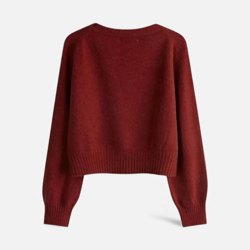 Damen Wollstrickjacke mit Knopfleiste