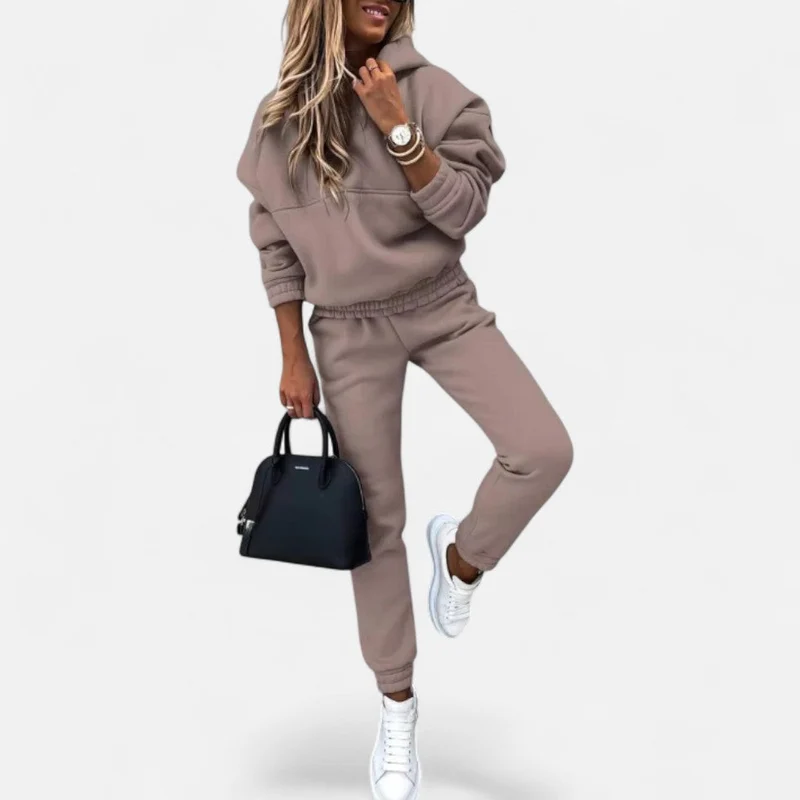 Zweiteiliger Jogginganzug mit Kapuzenpullover für Damen
