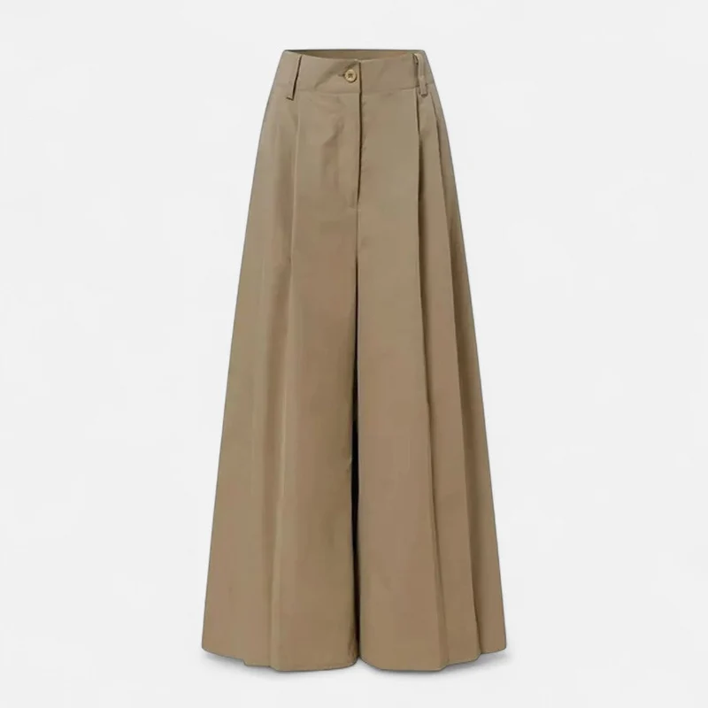 Weit geschnittene High Waist Hose für Damen