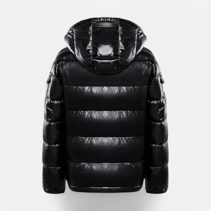 Steppjacke mit Kapuze und Reißverschluss für Herren