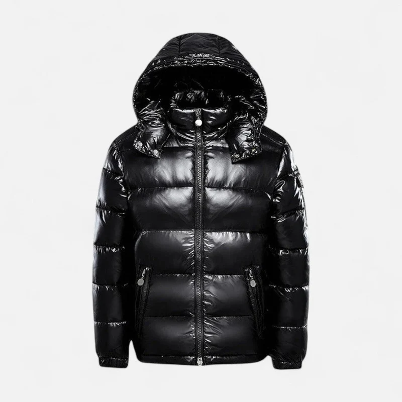 Steppjacke mit Kapuze und Reißverschluss für Herren