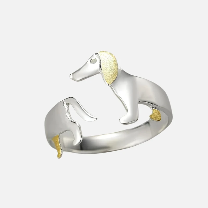 REYA – Eleganter verstellbarer Dackel-Ring aus hochwertigem 925er Sterlingsilber