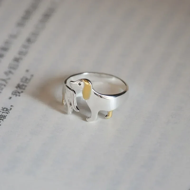 REYA – Eleganter verstellbarer Dackel-Ring aus hochwertigem 925er Sterlingsilber