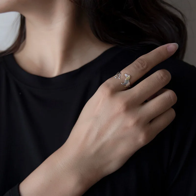 REYA – Eleganter verstellbarer Dackel-Ring aus hochwertigem 925er Sterlingsilber