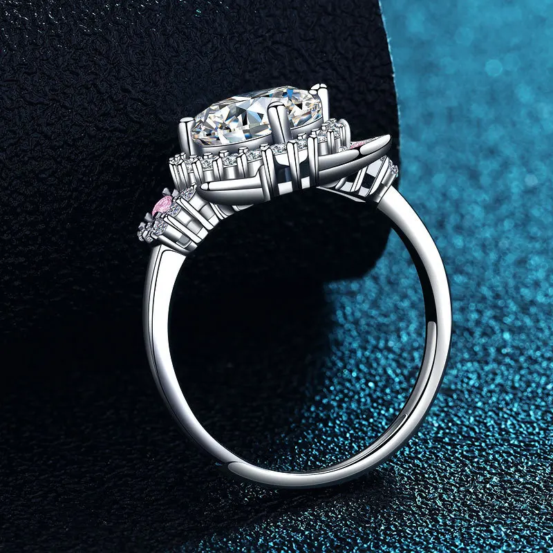MINA – Eleganter verstellbarer Katzenohren-Ring mit funkelnden Zirkonias