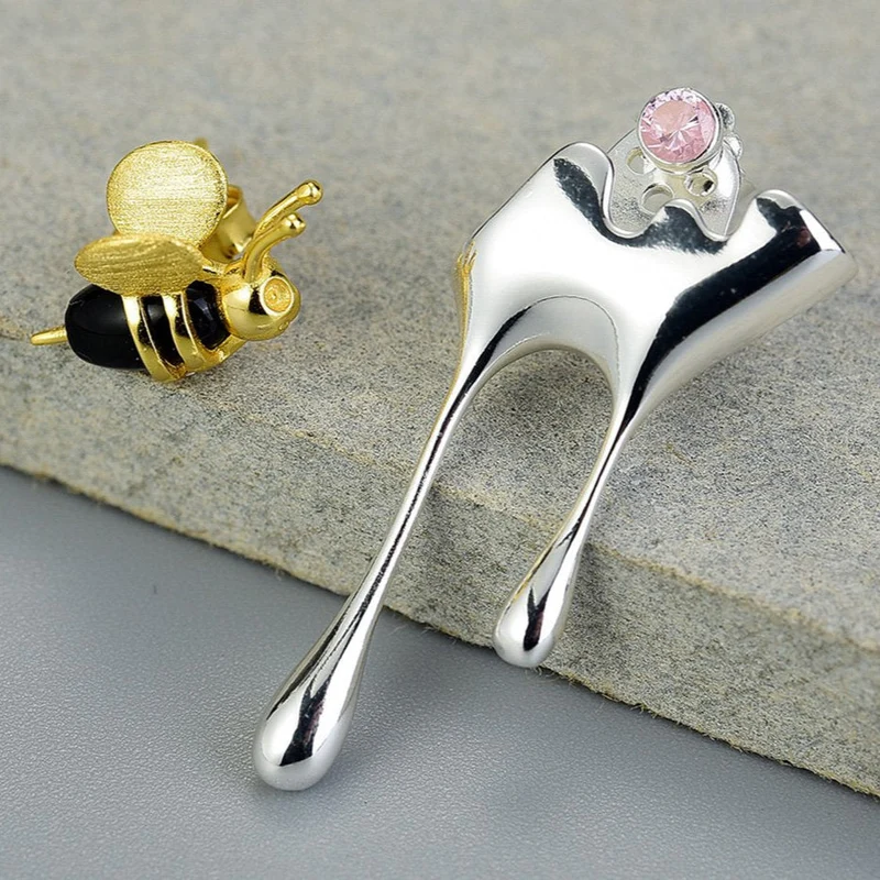 ELIA – Elegante Tropfender Honig & Bienen-Ohrringe aus hochwertigem Sterlingsilber