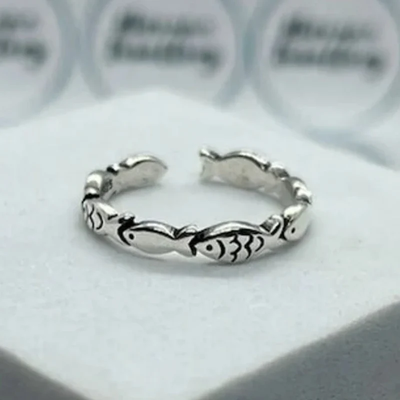 NARA – Eleganter Vintage-Fischring aus hochwertigem Sterlingsilber