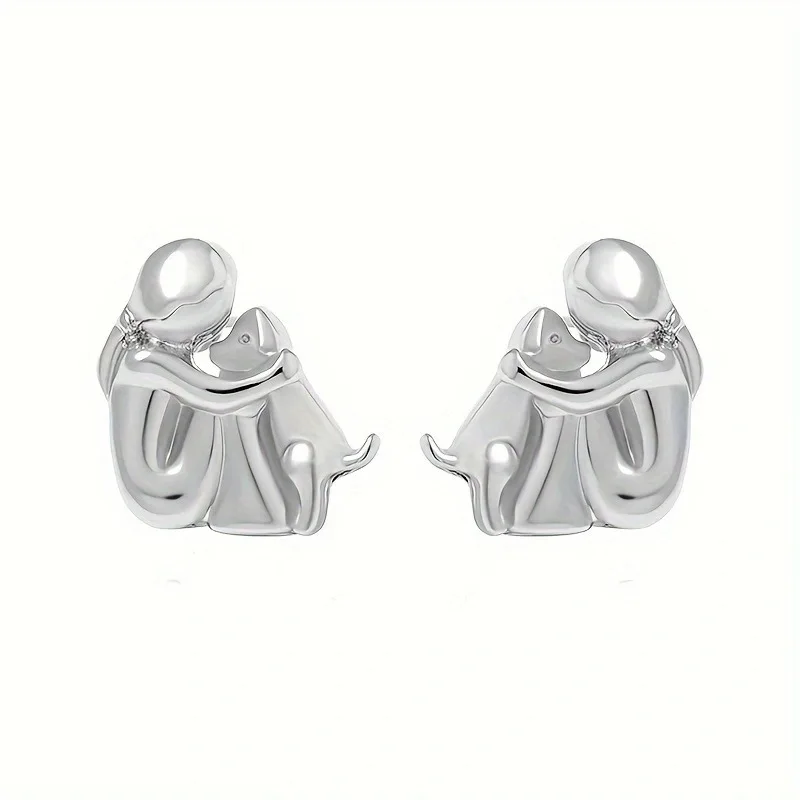 NURI – Elegante bicolor Bicolor-Umarmungs-Ohrstecker aus Silber & Gold für stilvollen Look