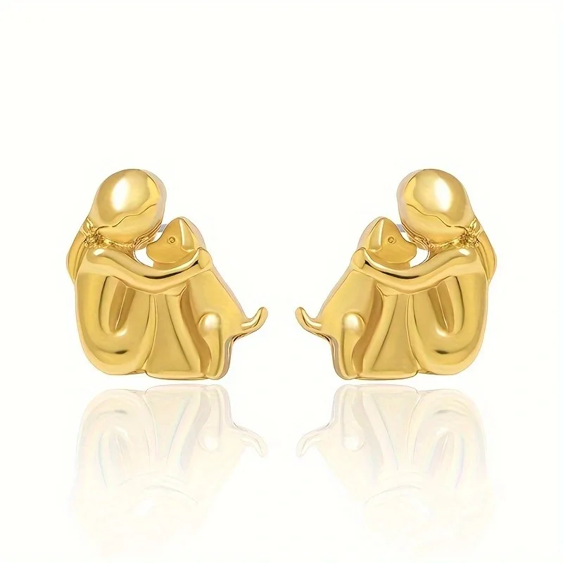 NURI – Elegante bicolor Bicolor-Umarmungs-Ohrstecker aus Silber & Gold für stilvollen Look