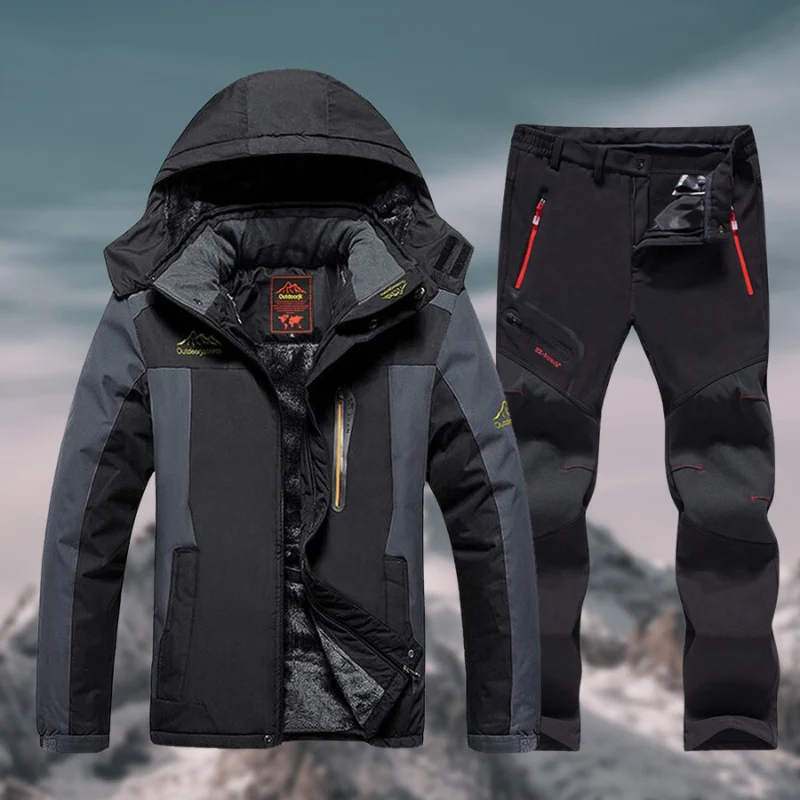 Herren Set | Zweiteilige Jacke Hose geschlossene Form Details
