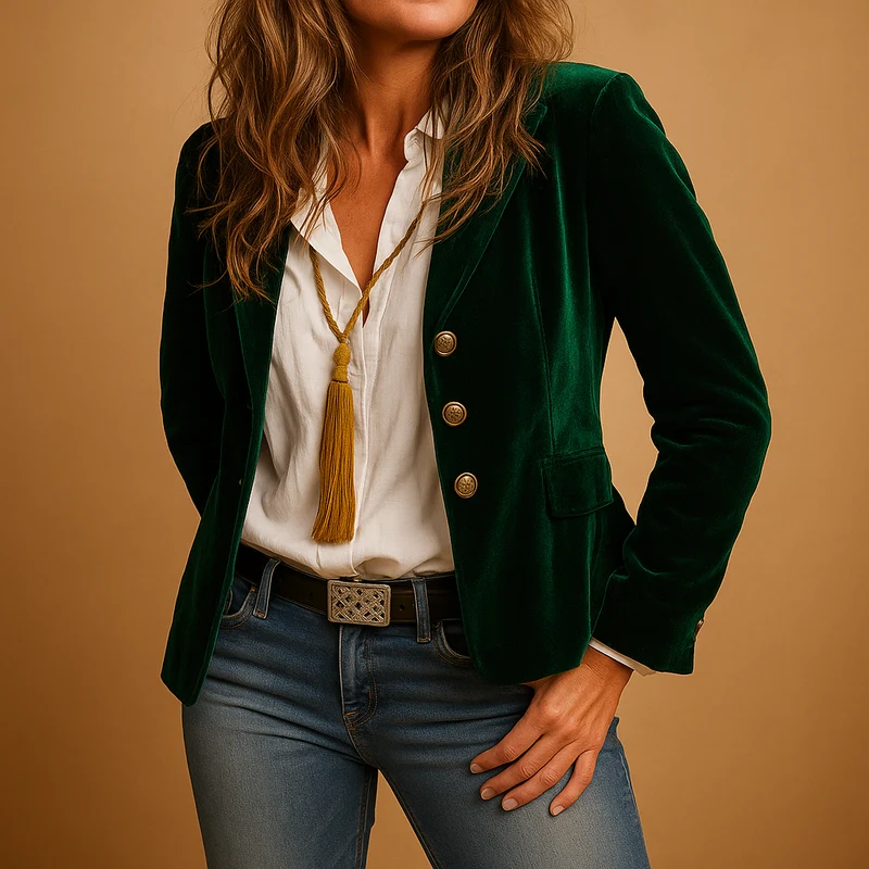 Damen Blazer | Schmale Passform mit Revers und Taschen
