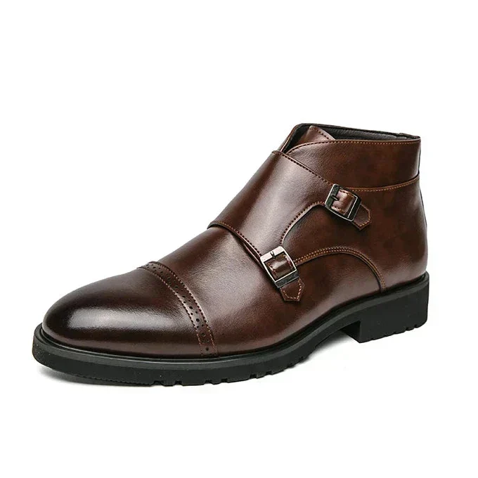 Herrenstiefel | Geschlossene Form doppelte Schnallen über Knöchel