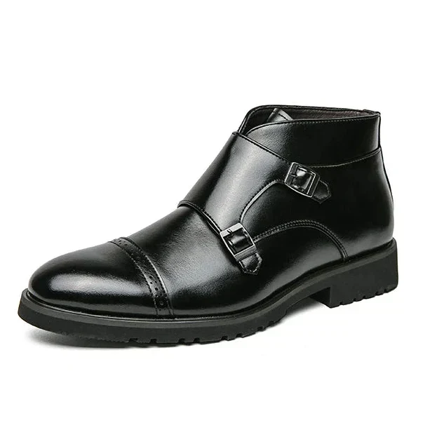 Herrenstiefel | Geschlossene Form doppelte Schnallen über Knöchel