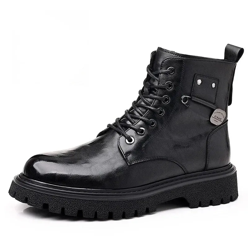 Herrenstiefel | Vordere Schnürung geschlossene Form über Knöchel