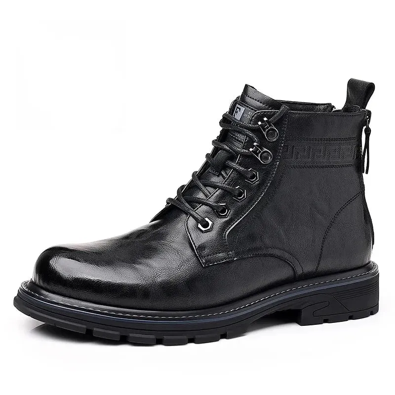 Herrenstiefel | Vordere Schnürung geschlossene Form über Knöchel